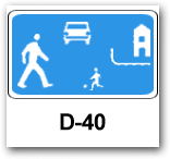 6. Za tym znakiem: A dopuszczalna prędkość samochodu osobowego wynosi 40km/h, B znajduje się tylko plac zabaw dla dzieci, C pieszy może korzystać z całej szerokości drogi. 7.