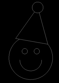 12.2. RYSOWANIE W 2D 69 (a) (b) Rysunek 12.5: Etapy rysowania czapeczki dzą nam się wiadomości z konstrukcji geometrycznych, nabyte w szkole podstawowej.