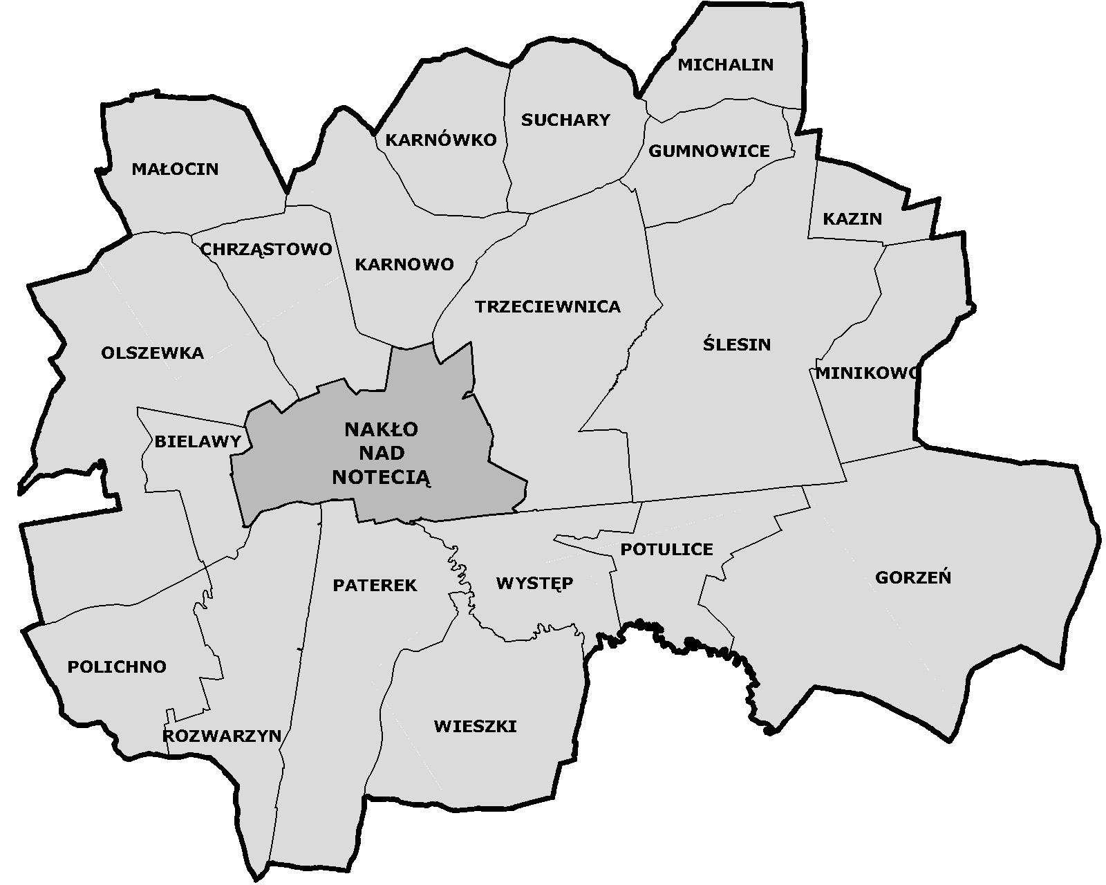 RYC. 1 SOŁECTWA GMINY NAKŁO NAD NOTECIĄ Ukształtowana na przestrzeni wieków sieć osadnicza gminy została zachowana do czasów obecnych w mało zmienionej formie.