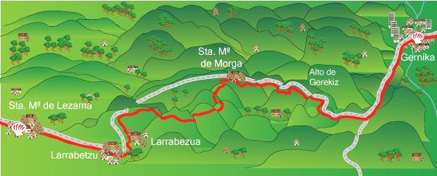 Etap 6 :: GERNIKA - SANTA MARÍA DE LEZAMA 27.5 Km Znowu, mamy różne opcje by zrealizować etap.