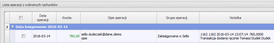 a następnie wyślij je do pluginu za pomocą polecenia Przekaż wybrane operacje do pluginu. Możesz użyj tej opcji do przetestowania działania pluginu na fikcyjnym rachunku. 2.