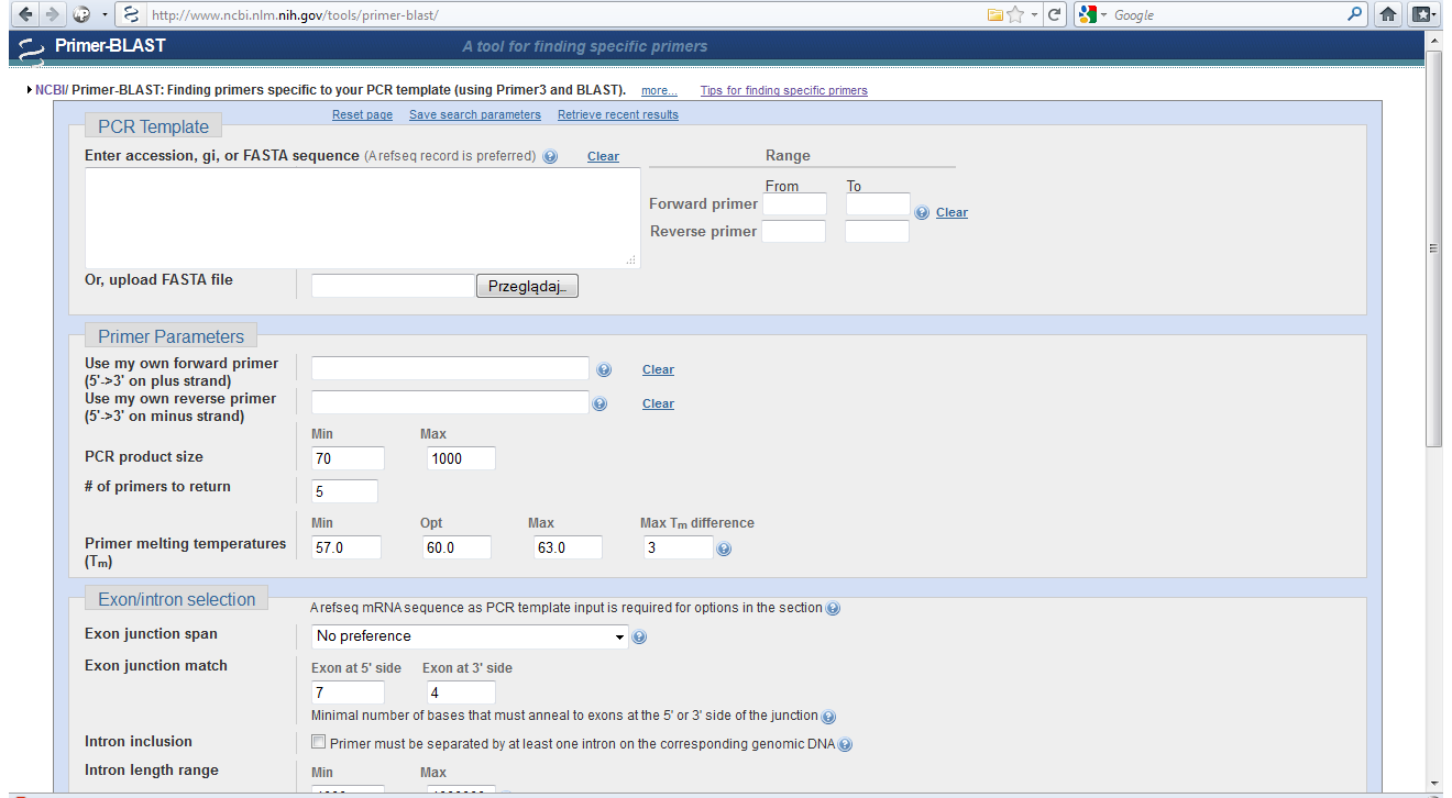 PrimerBLAST http://blast.ncbi.nlm.nih.gov/blast.