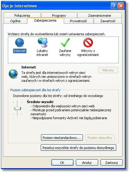 Rozdział 6 Konf iguracja przeglądarki Internet Explorer 8.