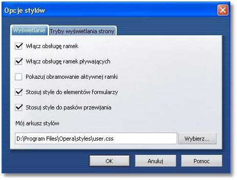 Rozdział 20 Konf iguracja przeglądarki Opera 9.