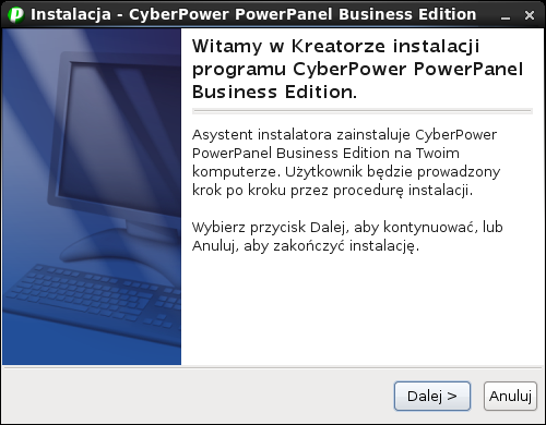 sh lub dwukrotnie kliknij na plik ppbe-linux-x86_64.sh Uwaga: Na systemie Linux użytkownik może zamontować CD za pomocą komendy: mount t iso9660 /dev/cdrom /mnt/cdrom jako użytkownik root.