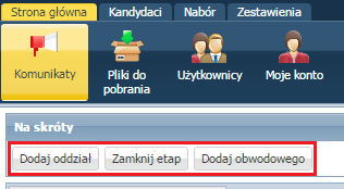 Czynności i opcje niezależne od etapów prac Aby zmienić hasło należy w sekcji Informacje o koncie wybrać przycisk Zmień hasło.