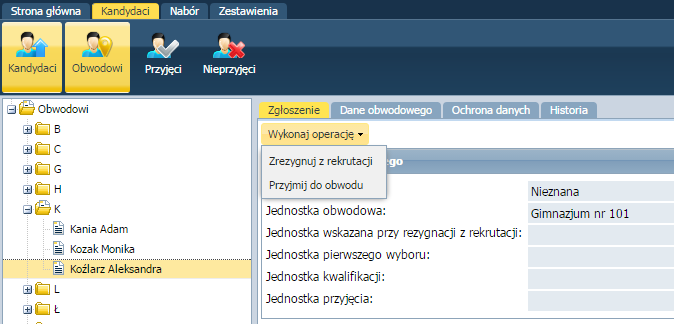 Jeśli w zaimportowanych danych wystąpiły niezgodności, należy bez zapisywania tymczasowej listy obwodowych wprowadzić zmiany w pliku, ponownie go zaimportować i dopiero wówczas zapisać zmiany.