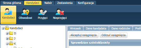 Anuluj akceptację osiągnięć (przycisk jest niewidoczny, gdy osiągnięcia są niezweryfikowane lub odrzucone) jego kliknięcie powoduje anulowanie akceptacji osiągnięć i zmianę statusu osiągnięć na