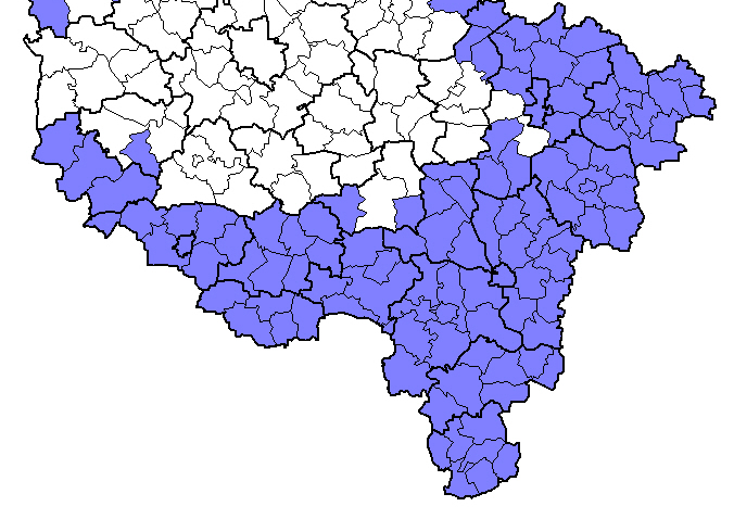 Obszary o najniższej dostępności