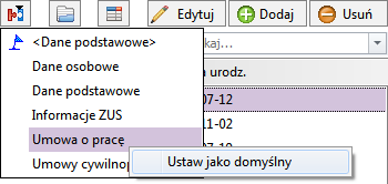 6 6 Podręcznik użytkownika Forte Kadry i Płace Flaga oznacza elementy, które będą wyświetlane na liście pracowników.