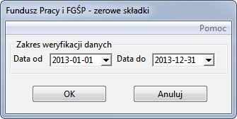 Pracownik 5 37 Rys. 5-41 Okno Pracownik przypisanie do wzorca Zerowe składki FP i FGŚP.