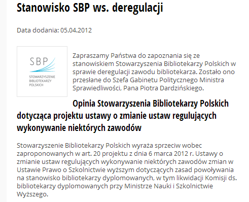 Stanowisko SBP