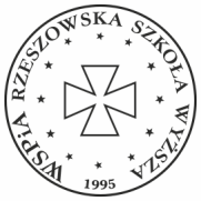 JM Rektor WSPiA Rzeszowskiej Szkoły Wyższej 35-310 Rzeszów, ul. Cegielniana 14, tel.