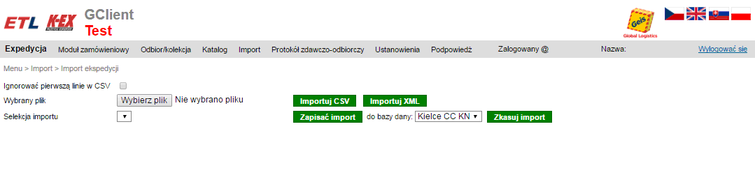 12. Aktywny 13. Numer domu 14. Numer domu 15. Ciąg wyszukiwania Wymagana struktura XML pliku: W przypadku gdy nie posiadamy informacji o danym szeregu wystarczy wpisać x 6.