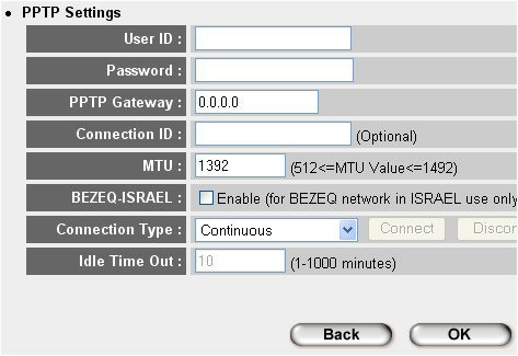 . IP Address Info PPTP 7 A B 4 5 6 7 8 9 A. Dostawca usług internetowych korzysta z PPTP ze zmiennym adresem IP.. Wpisz nazwę hosta podaną przez dostawcę usług internetowych (np.