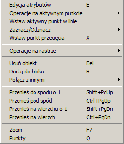 1.3 Pomiar wielkości geometrycznych Pomiaru wielkości geometrycznych dokonuje się przez wybór z menu głównego pozycji Pomiar, przez którą uzyskujemy dostęp do podmenu zawierającego listę możliwych do