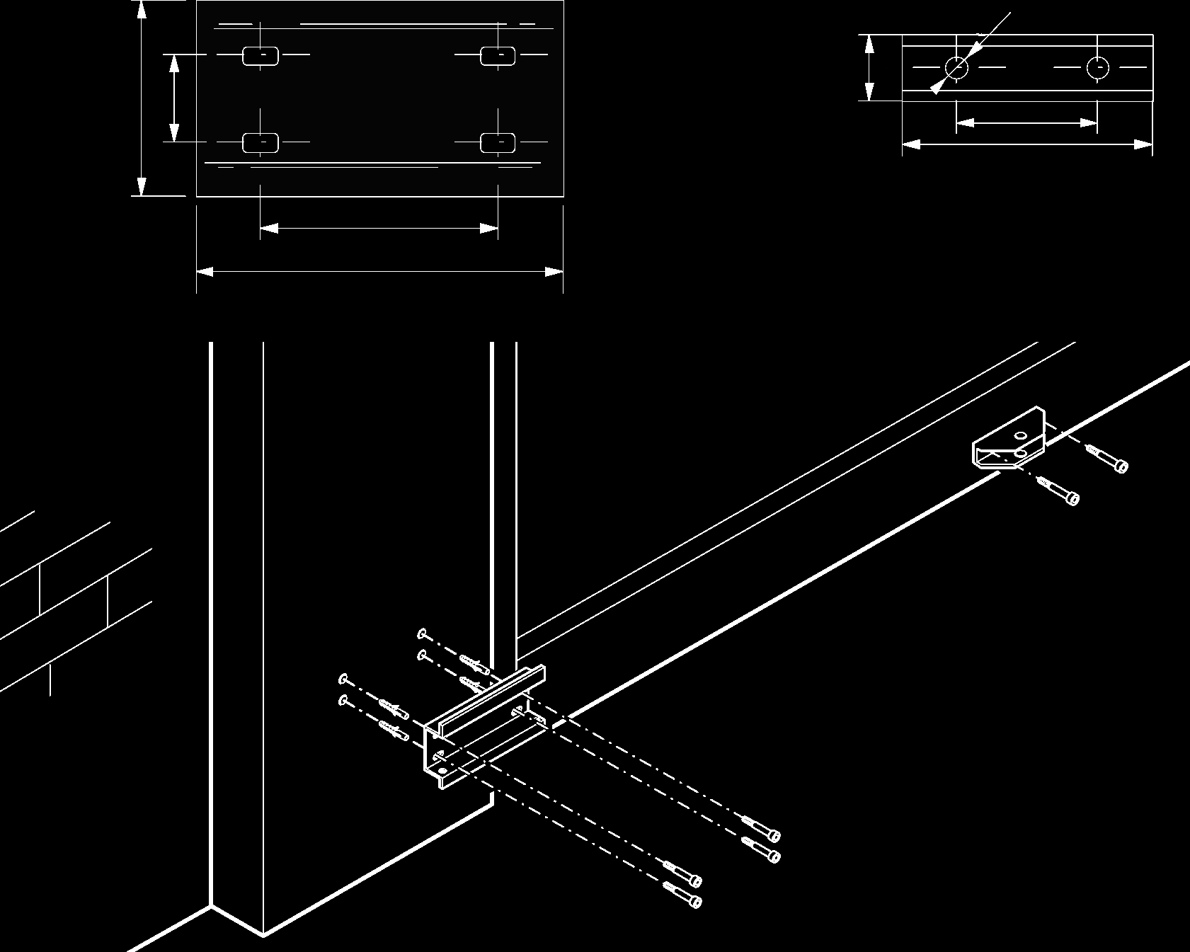 M O NTAŻ PŁYTY BAZ OW EJ SIŁOW NIK A I UCH W YTU RAM IENIA - C. D. U CH W YT RAM IENIA 25.5 40 9 6.5 Ø 6. 5 PŁYTA BAZ O W A SIŁO W NIK A 60 100 116 173 M6 rys.2 Ø 14 M8 100 M INM ALNIE D 68 rys.