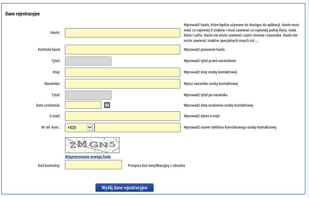 Krok 2 Po przesłaniu pierwszego formularza otworzy się nowy formularz, służący do wpisania klucza aktywacyjnego, który zostanie przesłany w wiadomości SMS, w ciągu kilku minut.