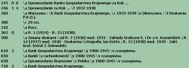 zmianę wzajemnej relacji tytułu i nazwy instytucji sprawczej traktujemy jako nieistotną, sporządzamy trop w p. 246 np.: akronim zastąpiony pełną nazwą lub odwrotnie.