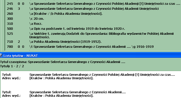 Wydawnictwo poszytowe Poszyty niestanowiące kompletnych jednostek ewidencyjnych, będące