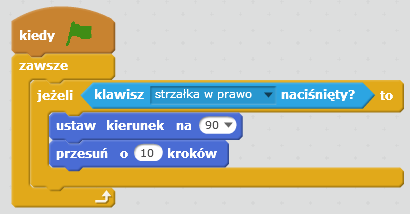 Niezbędne umiejętności: Zmienianie postaci duszka i wyglądu sceny Zadanie 1. Utwórz nowy program. Zmień postać duszka na duszka-pingwina. Usuń duszka-kota. Zmień wygląd sceny na krajobraz zimowy.