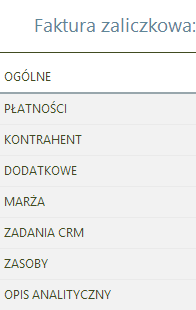 Górny pasek narzędziowy listy służy do wykonywania określonych czynności na liście. W odróżnieniu od górnego paska programu, pasek listy zawiera funkcje zależne od tego, na jakiej liście się znajduje.