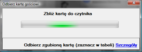 II. Odbieranie kart gościowi Gdy osoba wychodzi z zakładu powinna oddać kartę, która należy odebrać w programie.