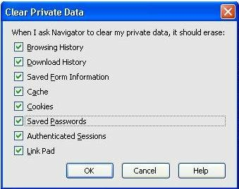 Dodatkowo w sekcji Privace zaleca się odznaczyć parametr Ask me before clearing private data, w celu uniknięcia pojawiających się każdorazowo przy zamykaniu przeglądarki internetowej komunikatów