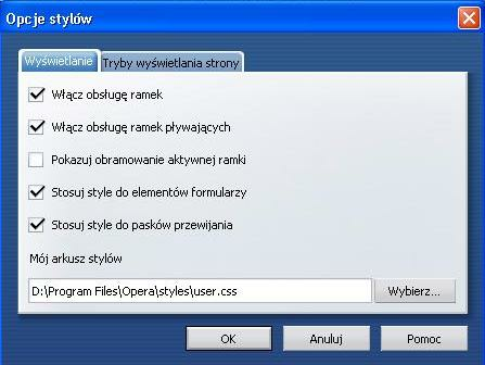 Po kliknięciu przycisku Menedżer preferencj i witryn... istnieje możliwość ustawienia parametrów dla określonej witryny.