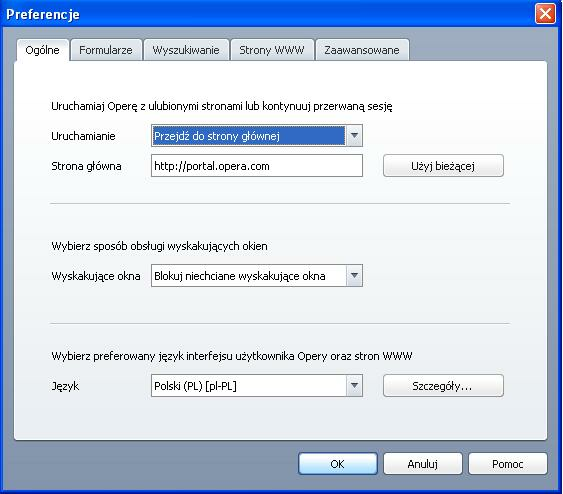 16. Konfiguracja przeglądarki Opera 10.