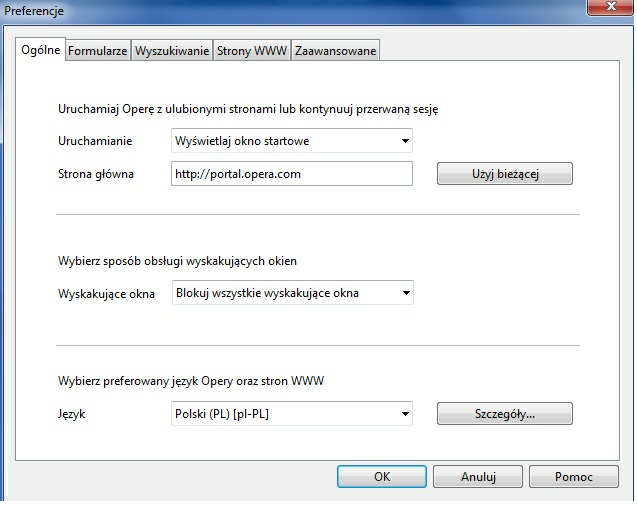 17. Konfiguracja przeglądarki Opera 11.