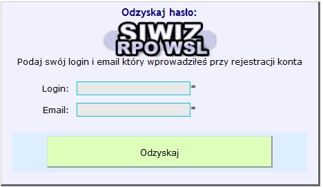 3. Rejestracja nowego użytkownika. Aby móc korzystać z systemu wystarczy utworzyć konto nowego użytkownika.