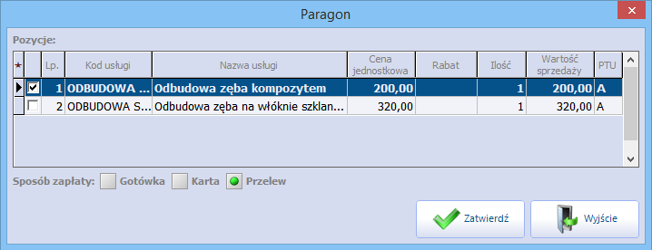 Ewidencja i rozliczanie usług komercyjnych Informacje o udzielonych rabatach uwzględniane są na wszystkich drukowanych dokumentach fiskalnych. 3.6.