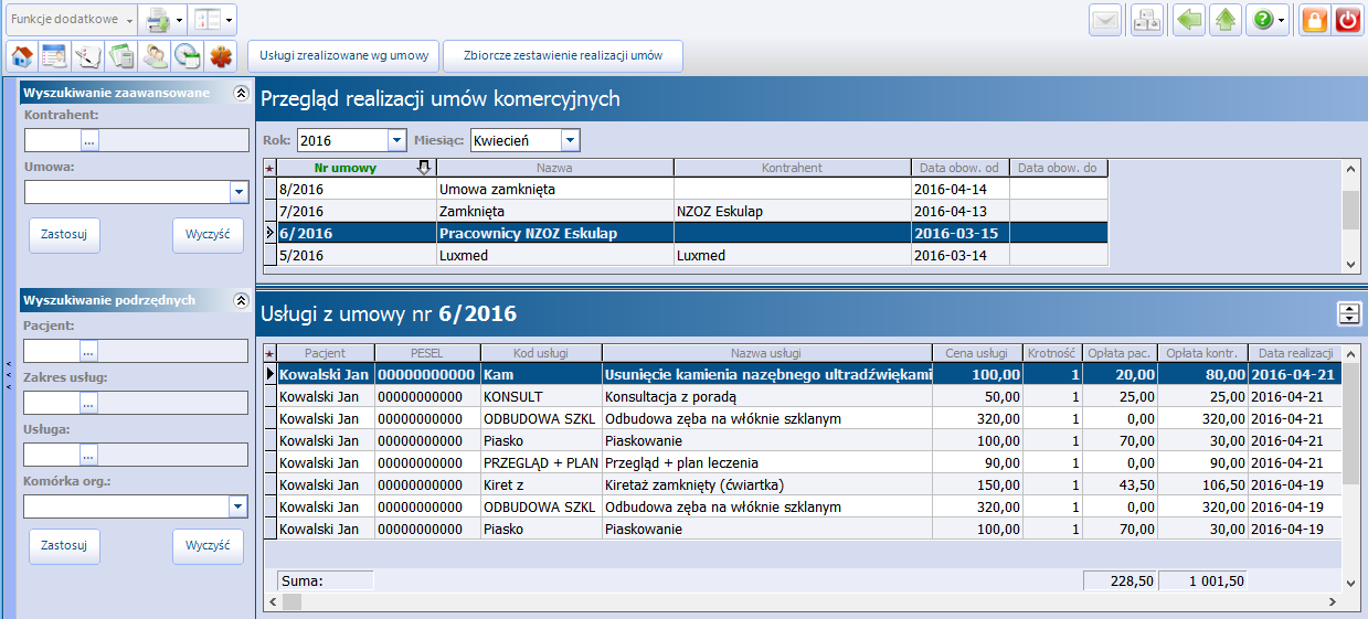 Dane dotyczące działalności komercyjnej 4.