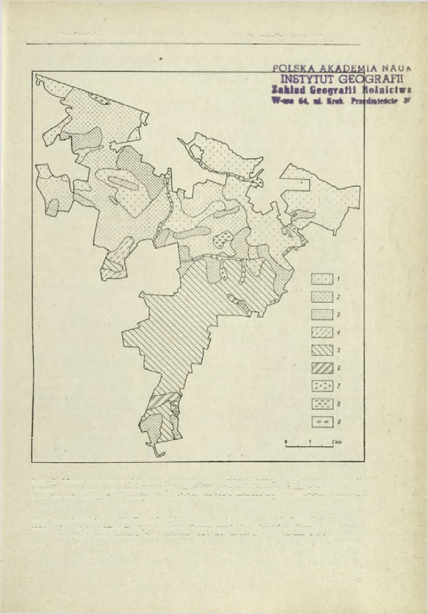 Środowisko geograficzne jako kryterium podziału typologiczno-leśnego 525 Ryc. 3. Mapa rodzajów gleb nadl.