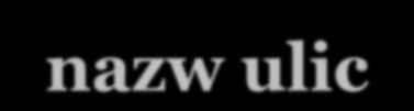Przykłady nieprawidłowych wpisów nazw ulic - PIŁSUDSKIEGO - MARSZ.