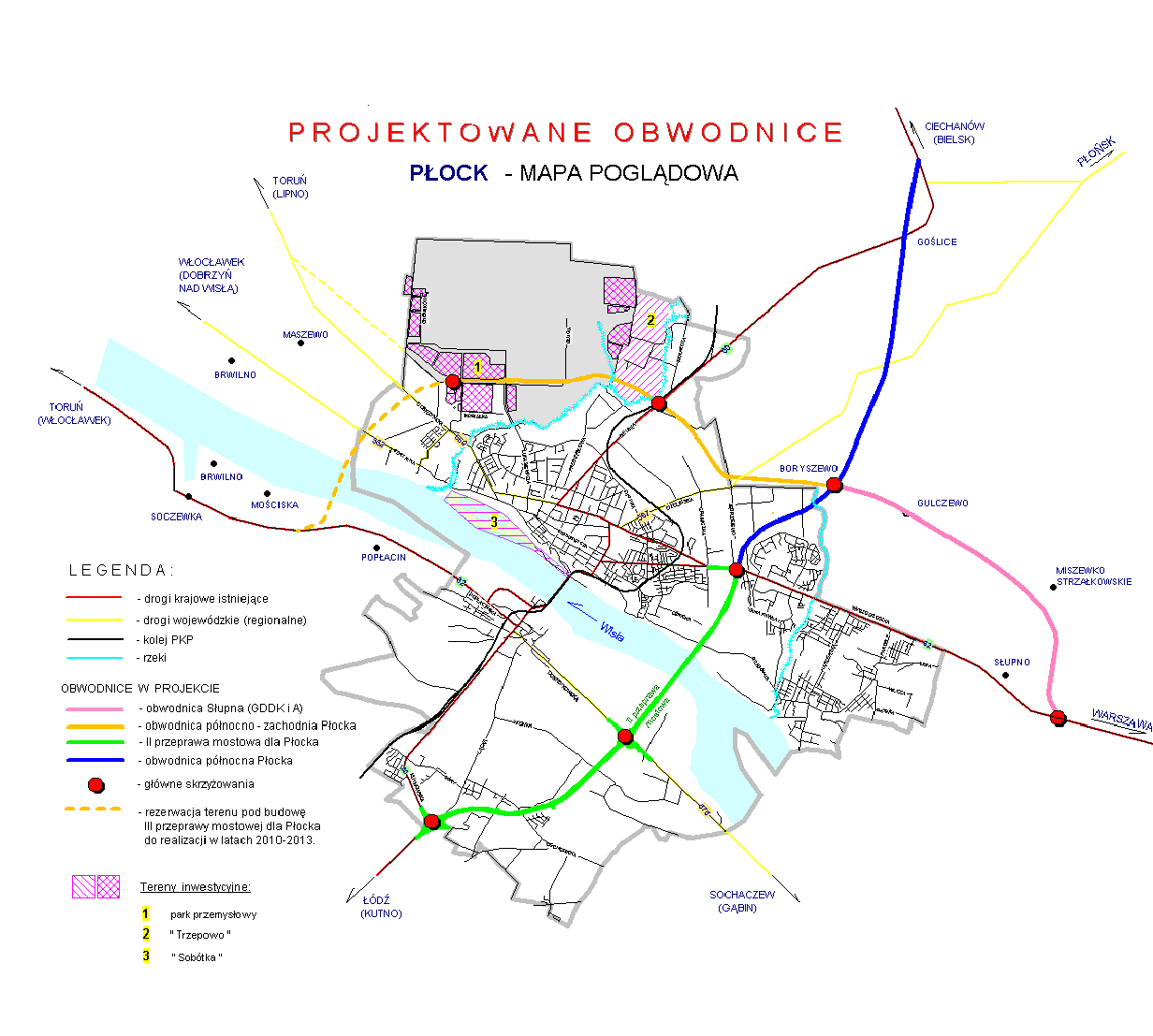 Pokrycie Płocka miejscowymi planami zagospodarowania przestrzennego należy ocenić jako wysokie, gdyż zgodnie z Raportem o stanie i uwarunkowaniach prac planistycznych w gminach na koniec 2005 roku