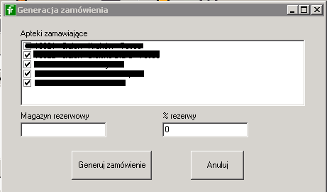 można dowolnie modyfikować, dopisując, usuwając lub zmieniając zawartość poszczególnych wierszy. W każdym momencie możemy wykonać symulację dla aktualnego zamówienia.