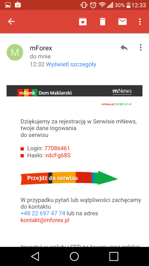 Przekopiuj otrzymane w mailu potwierdzającym rejestrację login i hasło lub wpisz dane logowania do rachunku rzeczywistego, a następnie