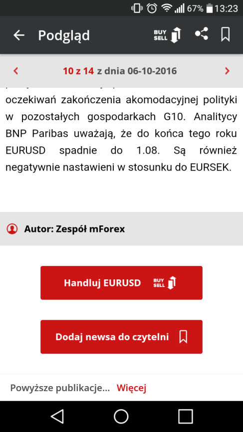 przejście do serwisu transakcyjnego Meta Trader 4 Za pomocą wskazanych przycisków możesz przejść bezpośrednio do serwisu transakcyjnego: - do listy Twoich ulubionych instrumentów, zdefiniowanych na