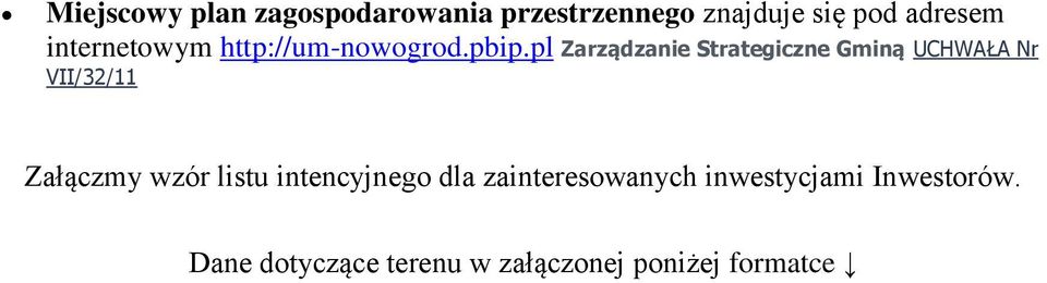 pl Zarządzanie Strategiczne Gminą UCHWAŁA Nr VII/32/11 Załączmy wzór