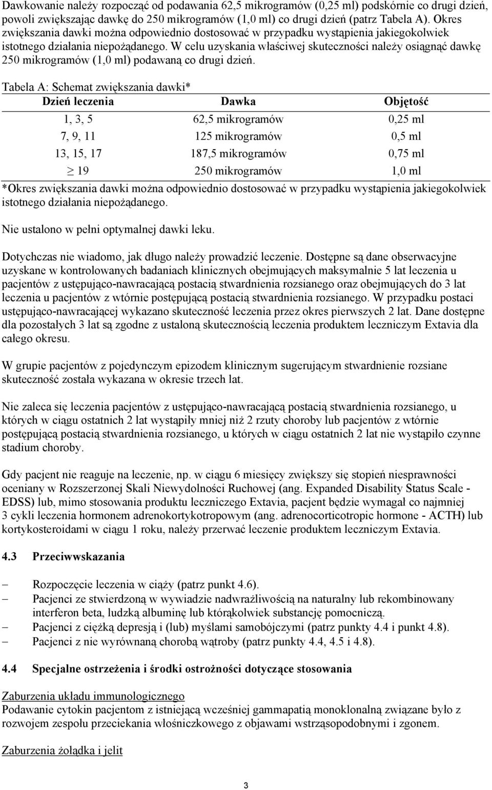 W celu uzyskania właściwej skuteczności należy osiągnąć dawkę 250 mikrogramów (1,0 ml) podawaną co drugi dzień.