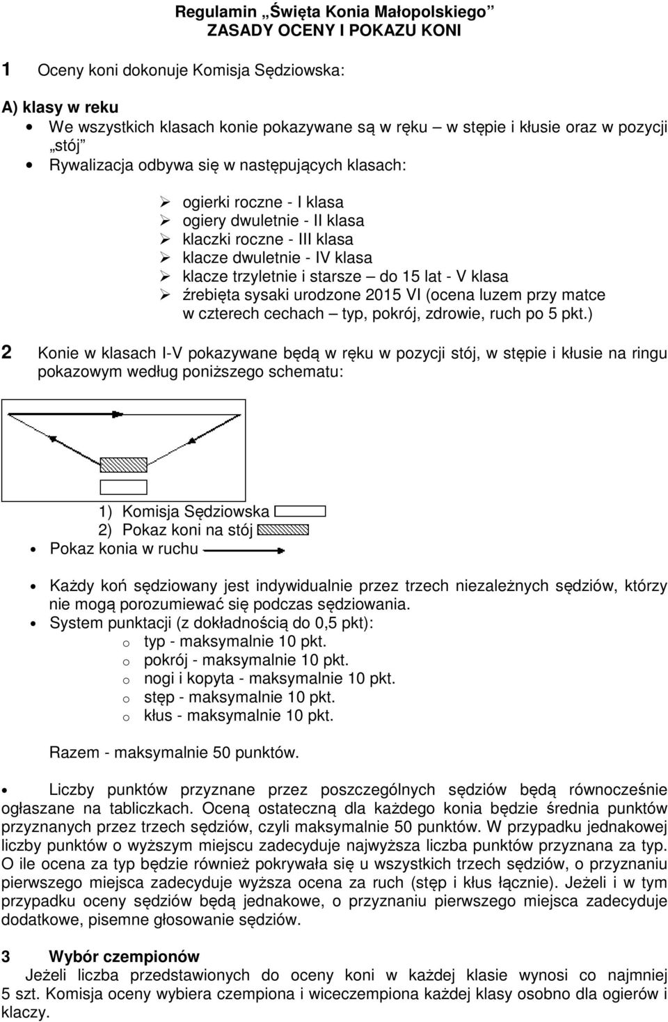 15 lat - V klasa źrebięta sysaki urodzone 2015 VI (ocena luzem przy matce w czterech cechach typ, pokrój, zdrowie, ruch po 5 pkt.