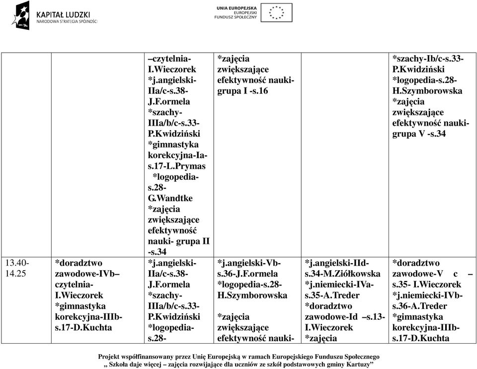 38- *szachy- IIIa/b/c-s.33- *j.angielski-vbs.36- *j.angielski-iids.34-m.ziółkowska *j.