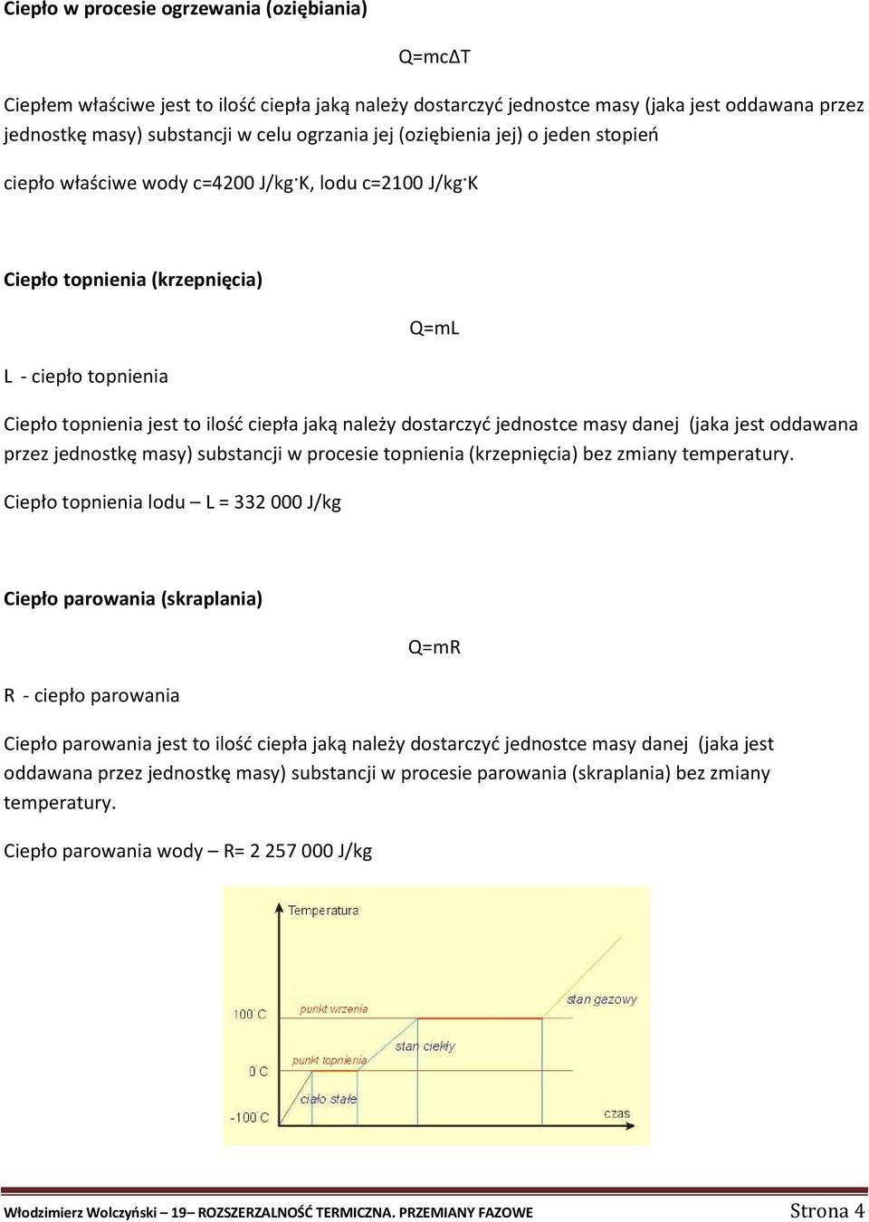 dostarczyć jednostce masy danej (jaka jest oddawana przez jednostkę masy) substancji w procesie topnienia (krzepnięcia) bez zmiany temperatury.