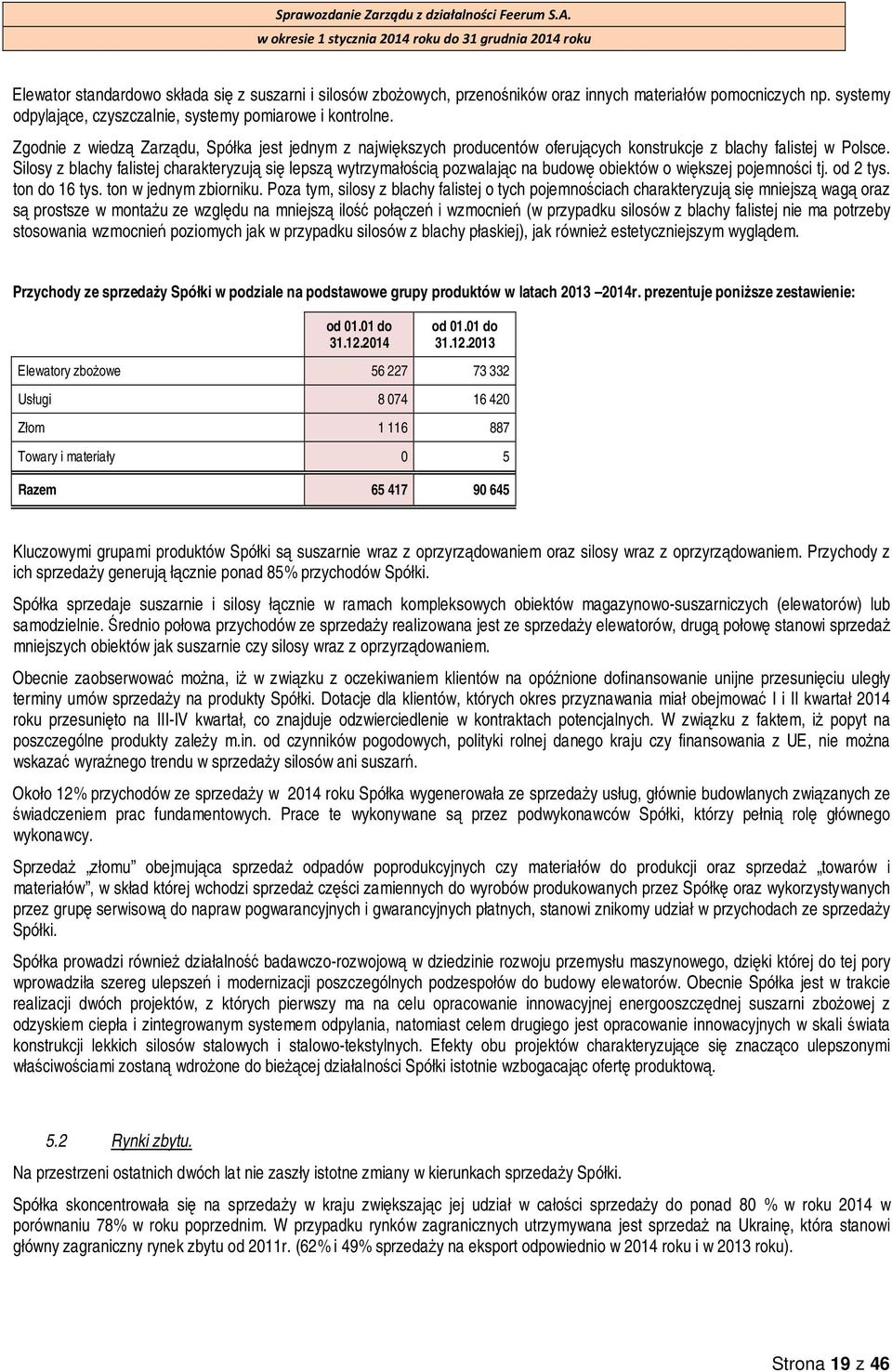 Silosy z blachy falistej charakteryzują się lepszą wytrzymałością pozwalając na budowę obiektów o większej pojemności tj. od 2 tys. ton do 16 tys. ton w jednym zbiorniku.