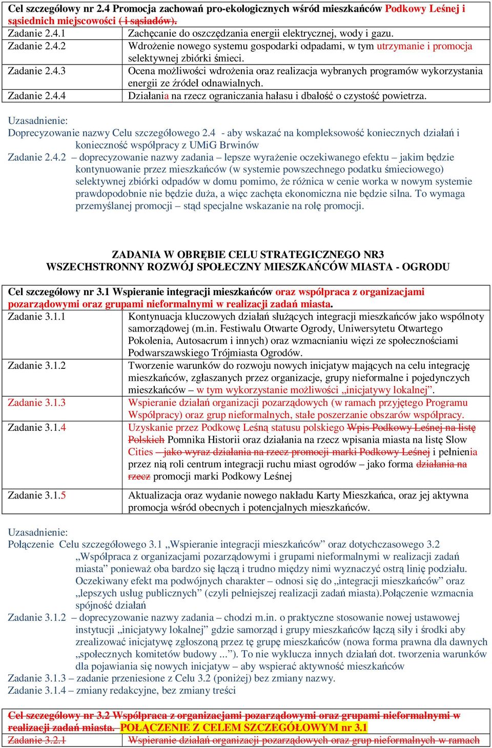 Zadanie 2.4.4 Dzia ania na rzecz ograniczania ha asu i dba o czysto powietrza. Doprecyzowanie nazwy Celu szczegó owego 2.