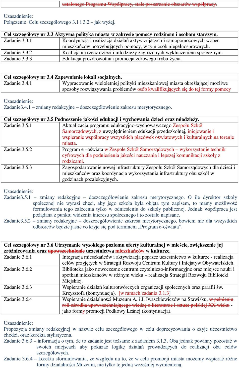 Zadanie 3.3.2 Koalicja na rzecz dzieci i m odzie y zagro onych wykluczeniem spo ecznym. Zadanie 3.3.3 Edukacja prozdrowotna i promocja zdrowego trybu ycia. Cel szczegó owy nr 3.