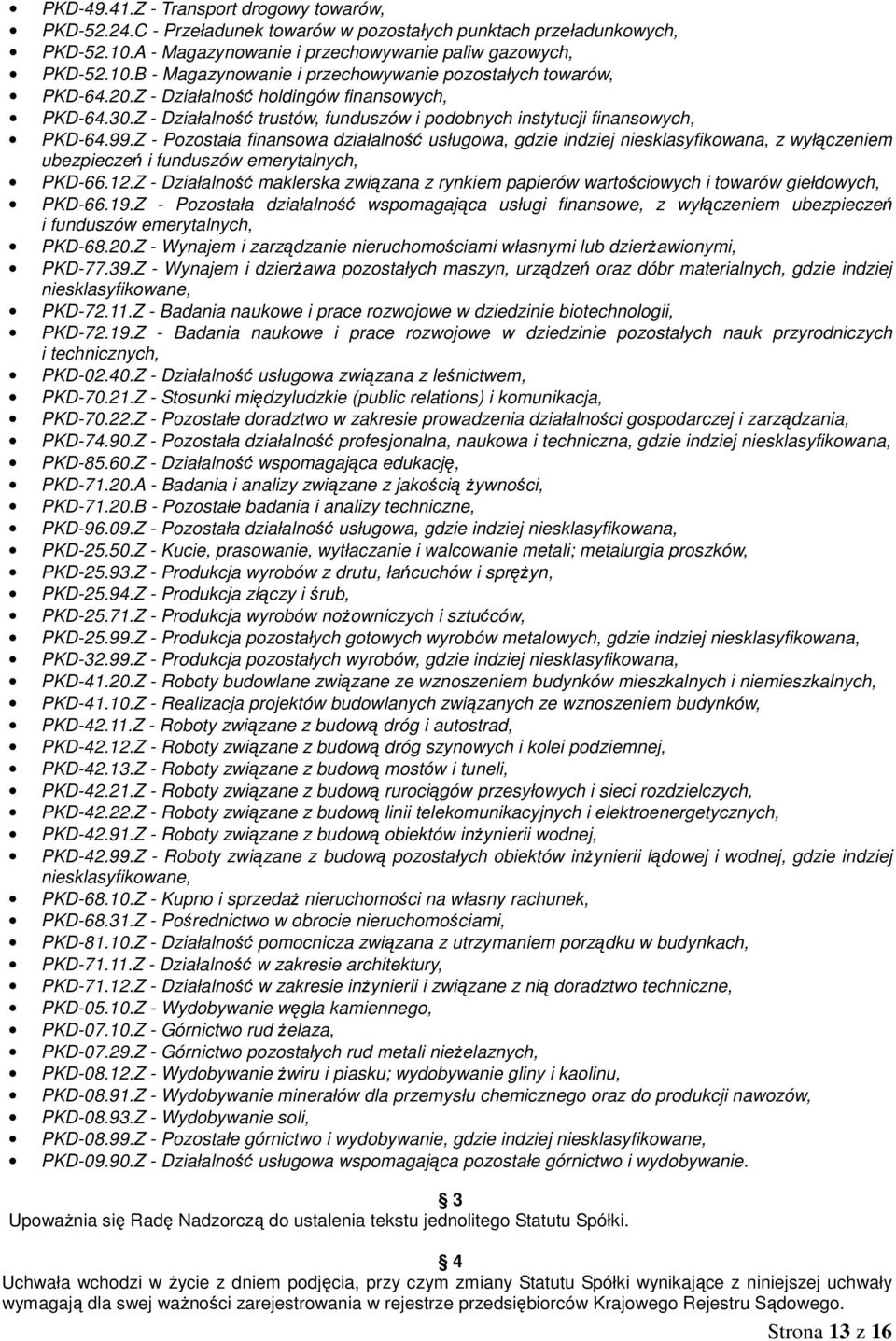 Z - Pozostała finansowa działalność usługowa, gdzie indziej niesklasyfikowana, z wyłączeniem ubezpieczeń i funduszów emerytalnych, PKD-66.12.