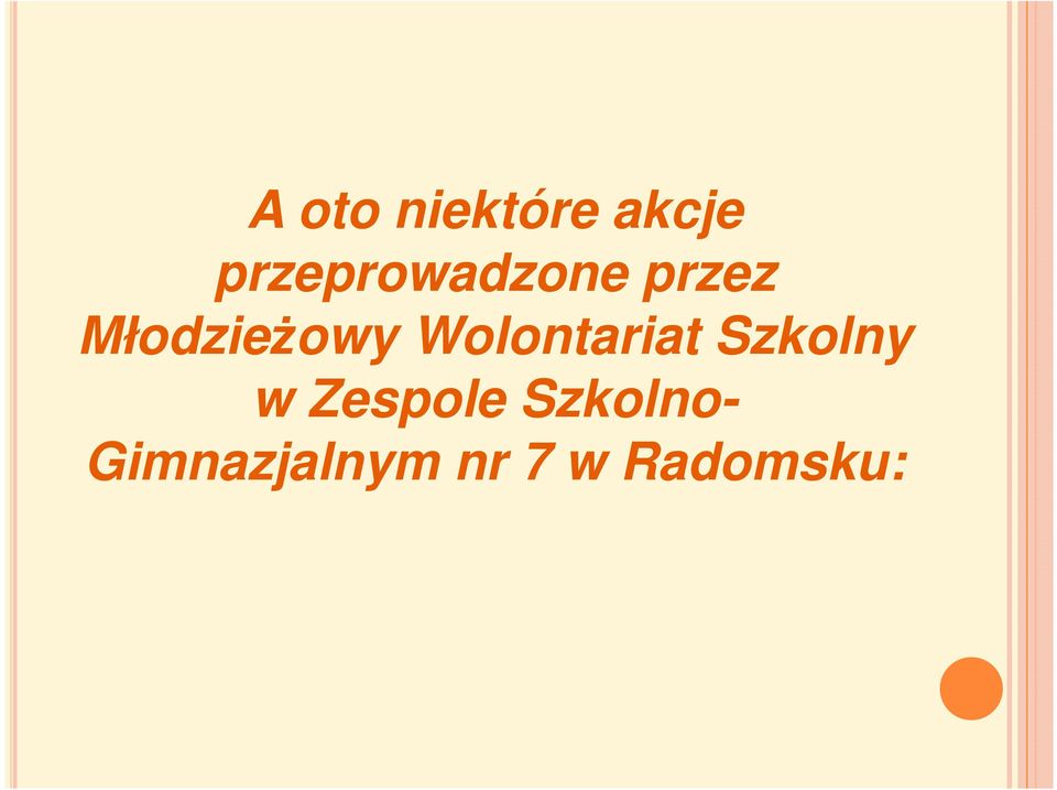 Młodzieżowy Wolontariat